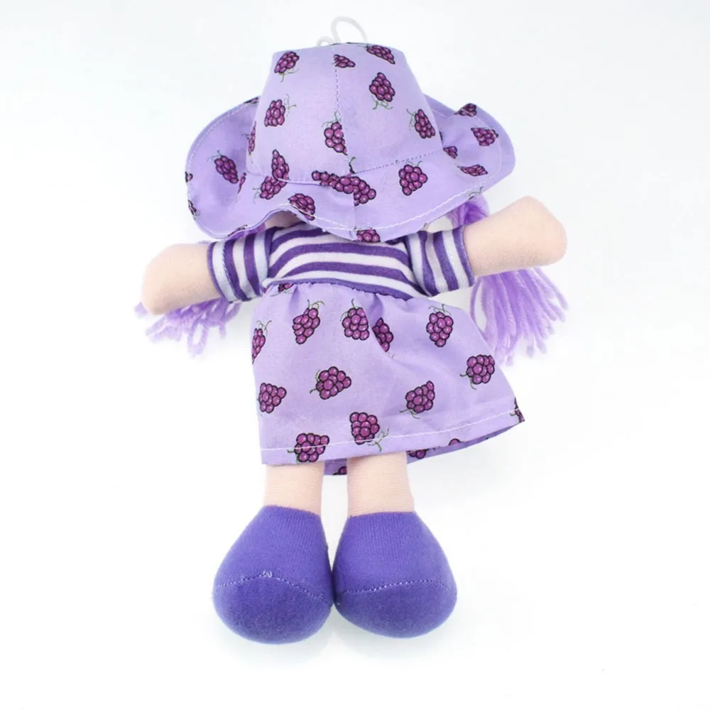 25cm Cartoon Kawaii Fruit Skirt Hat Rag Dolls Soft Cute Cloth for Baby Pretend Play Girls Birthday Christmas Gifts