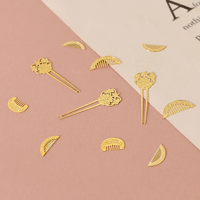 Dollhouse Simulation Chinese Style Mini Hair Comb Hairpin DIY Dolls Dress Up Decoration Accessories For Kid Pretend Play Toys