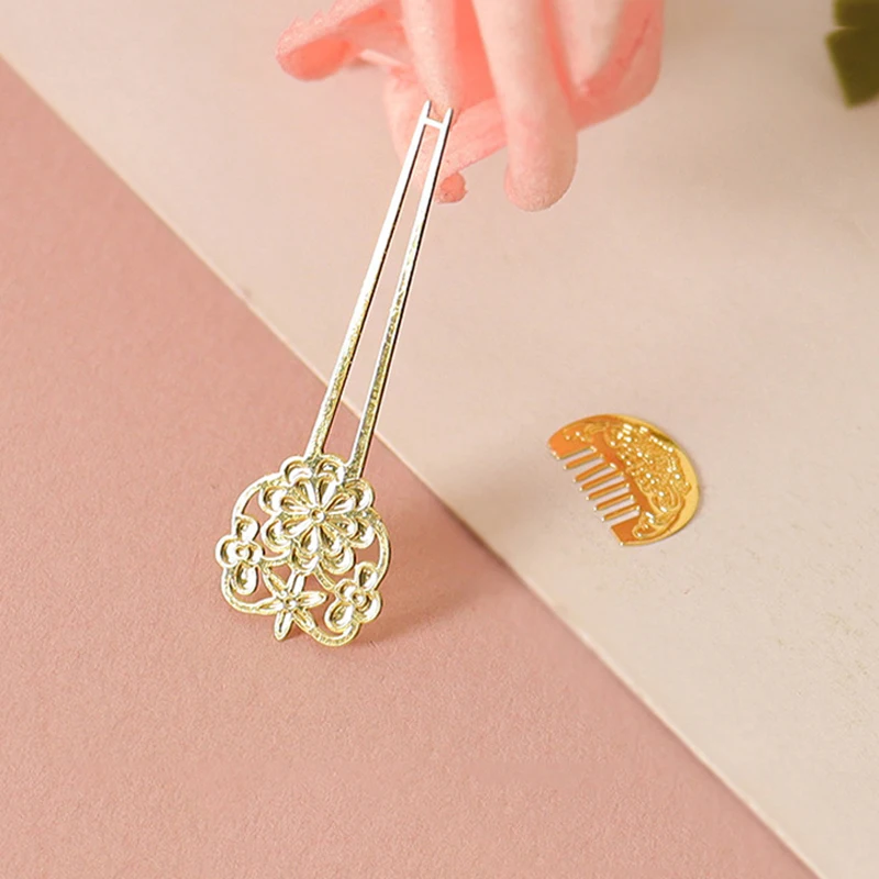 Dollhouse Simulation Chinese Style Mini Hair Comb Hairpin DIY Dolls Dress Up Decoration Accessories For Kid Pretend Play Toys