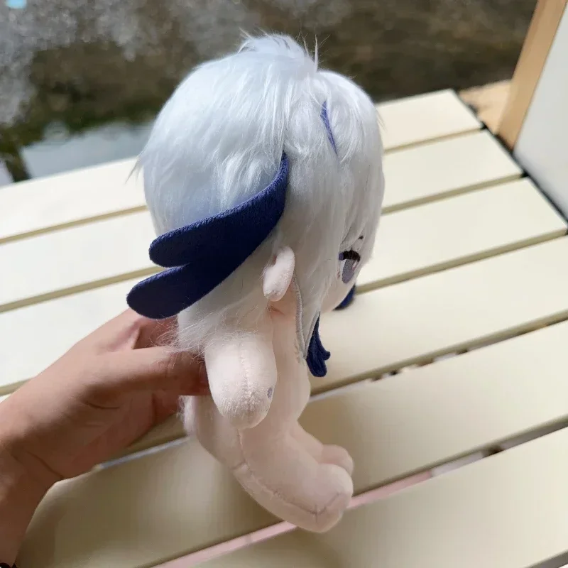 Adorable 20cm Neuvillette Fluffy Cotton Plush Doll with Skeleton Genshin Impact Anime Cosplay Character Stuffed Toy Xmas Gift