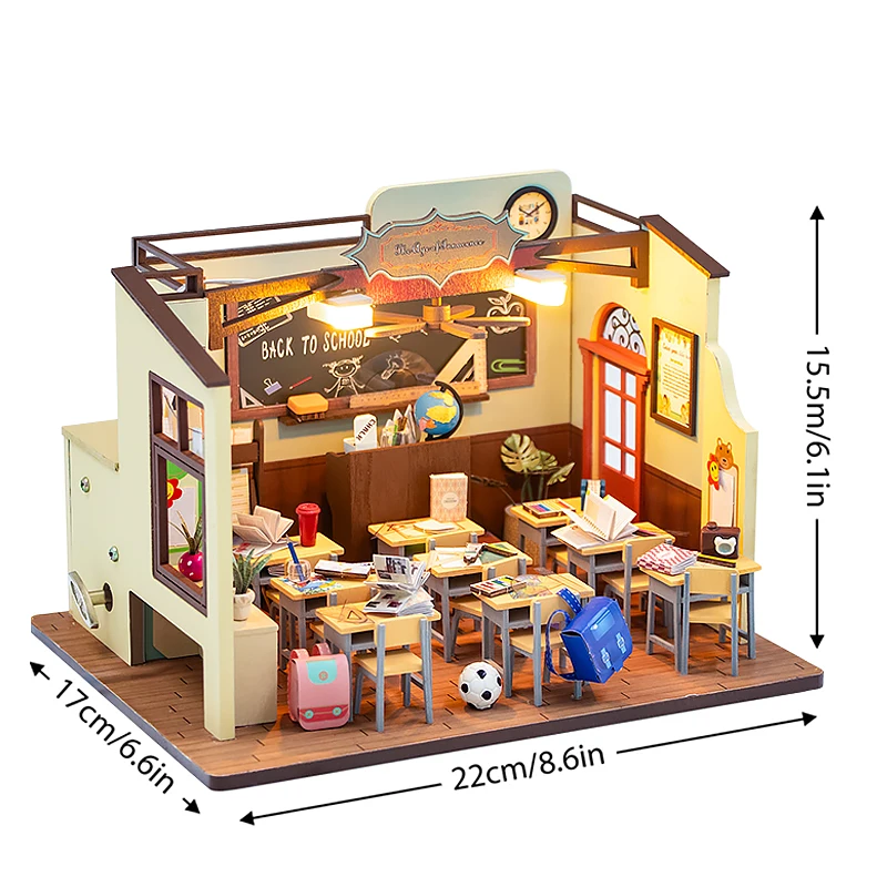 DIY Wooden 3D Bakery Room Doll Houses Miniature Assembly Model Building Bedroom Kit Dollhouse With Furniture Toys For Gifts