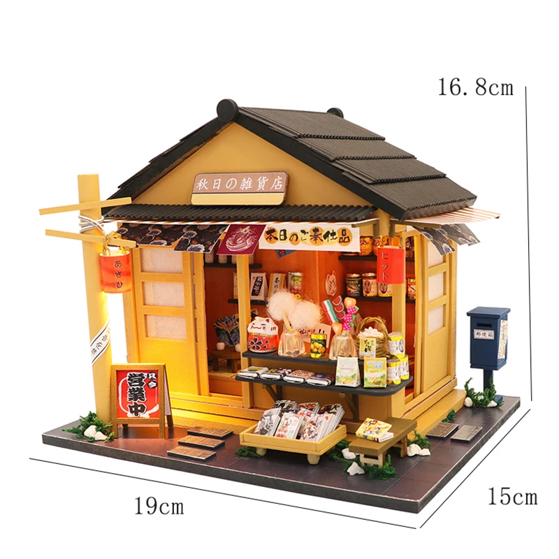 DIY Wooden 3D Bakery Room Doll Houses Miniature Assembly Model Building Bedroom Kit Dollhouse With Furniture Toys For Gifts