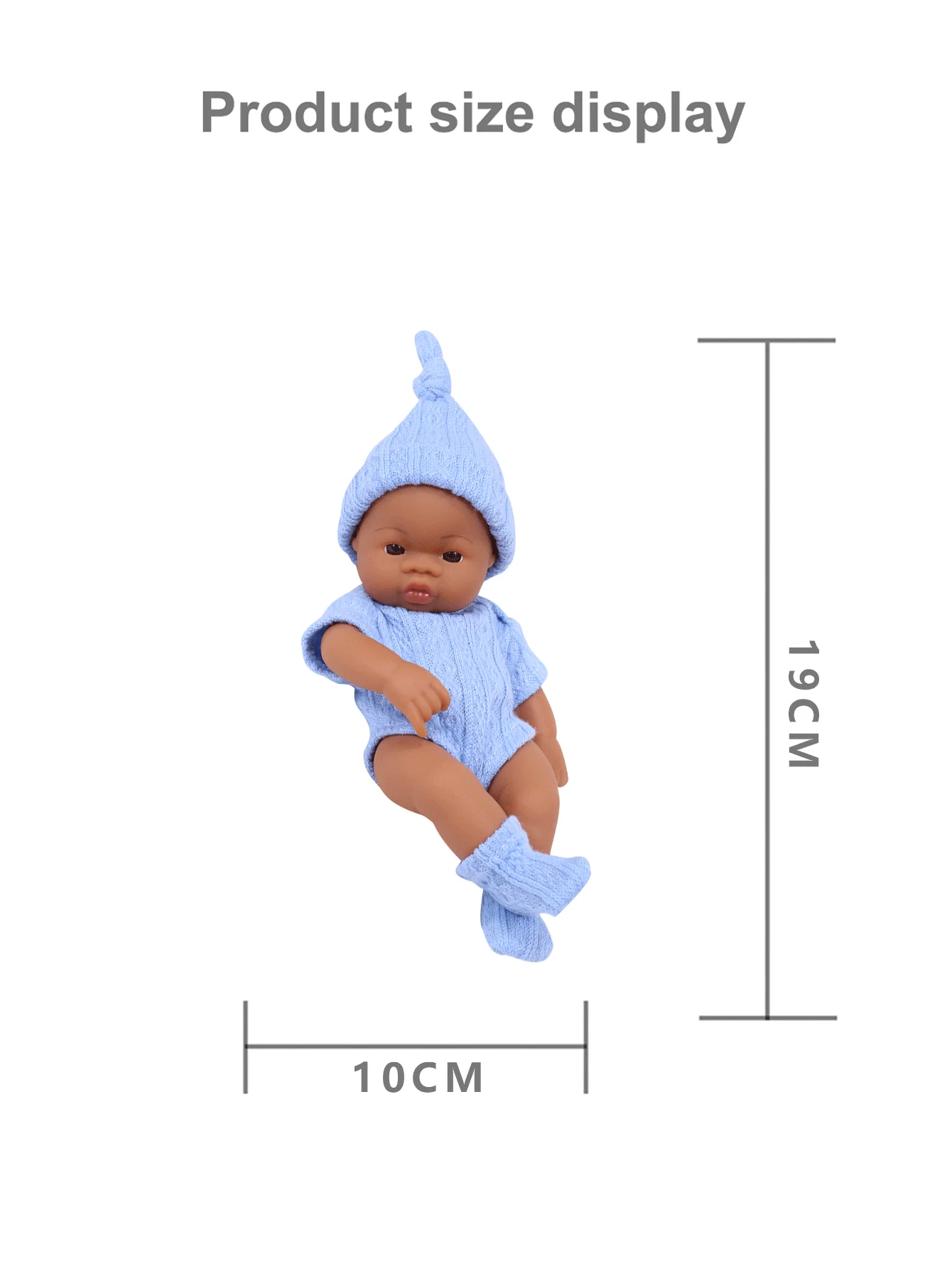 20cm 7.87inch Mini Reborn Dolls Vinyl Brown Skin Soft Full Body Doll Lifelike Soft Reborn Doll Cute Doll For Girls Dolls Toys
