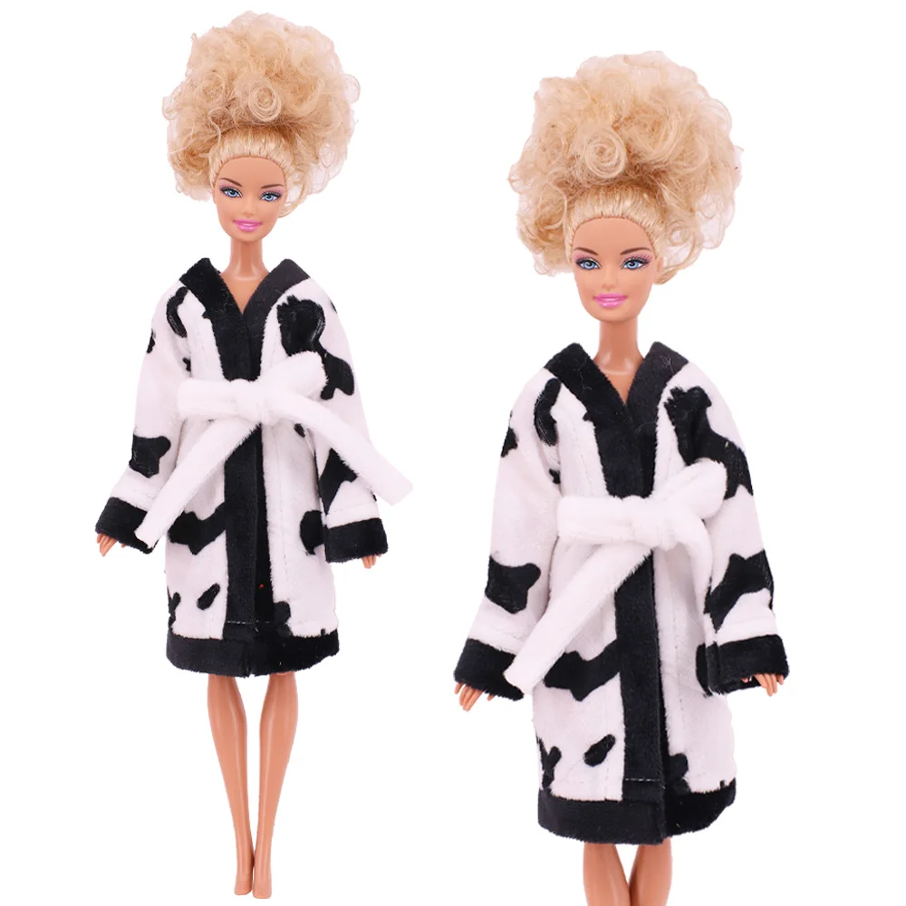 30cm Doll Clothes Christmas Plush Lace-up Pajamas Fit 11.8'Christmas Elf Doll Snowman Gingerbread Man Clothes Doll Accessories