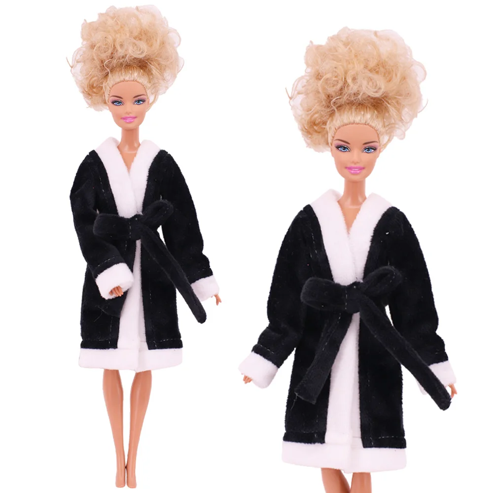 30cm Doll Clothes Christmas Plush Lace-up Pajamas Fit 11.8'Christmas Elf Doll Snowman Gingerbread Man Clothes Doll Accessories