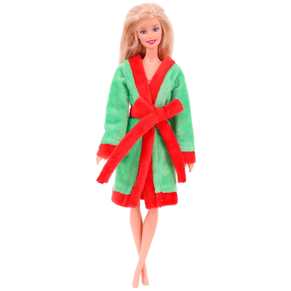 30cm Doll Clothes Christmas Plush Lace-up Pajamas Fit 11.8'Christmas Elf Doll Snowman Gingerbread Man Clothes Doll Accessories
