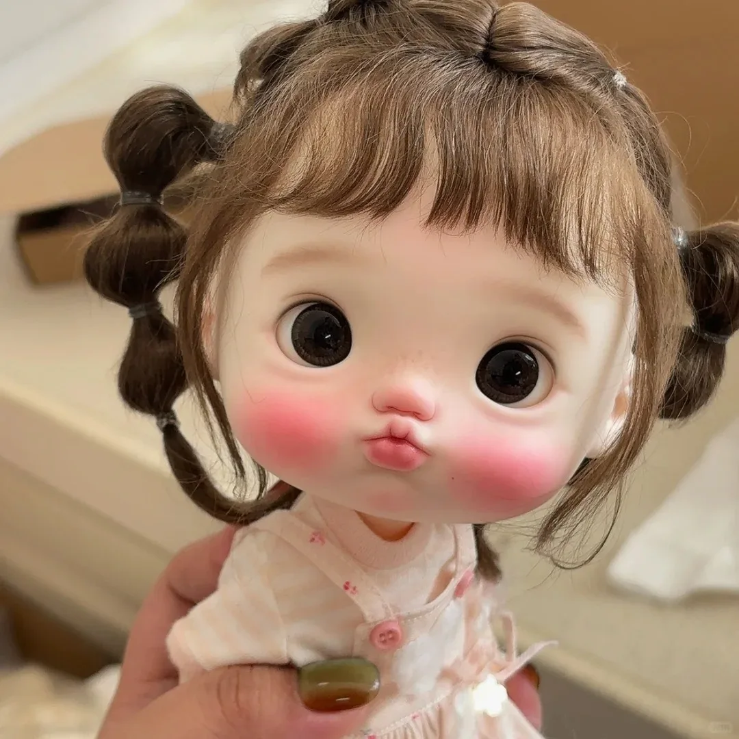 New BJD doll 1/6-zhuzhubao large head series doll resin material DIY makeup doll model toy Multiple from stock