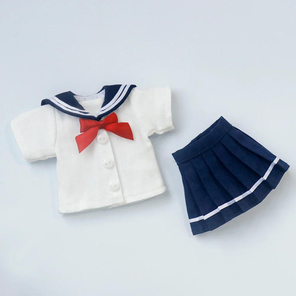 Blyth Clothes Cute Fashion Navy Uniform School Uniform Shirt Pleated Skirt for Ymy Licca Azones Ob22 24 27 Ker Doll Accessories