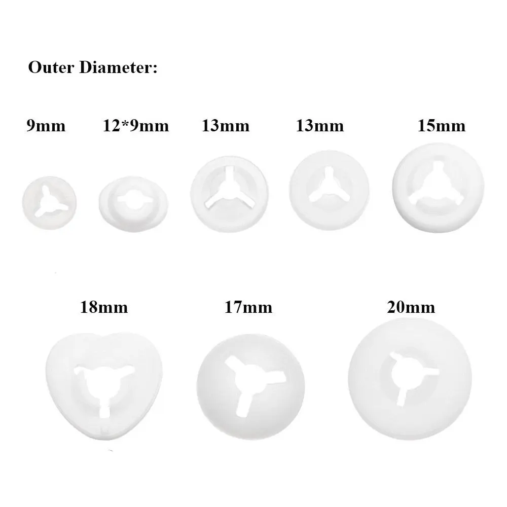 100Pcs/bag Round Doll Eye Gaskets Washers for Plastic Safety Eyes Nose Back for Bear Doll Animal Toys DIY Craft Child Kids