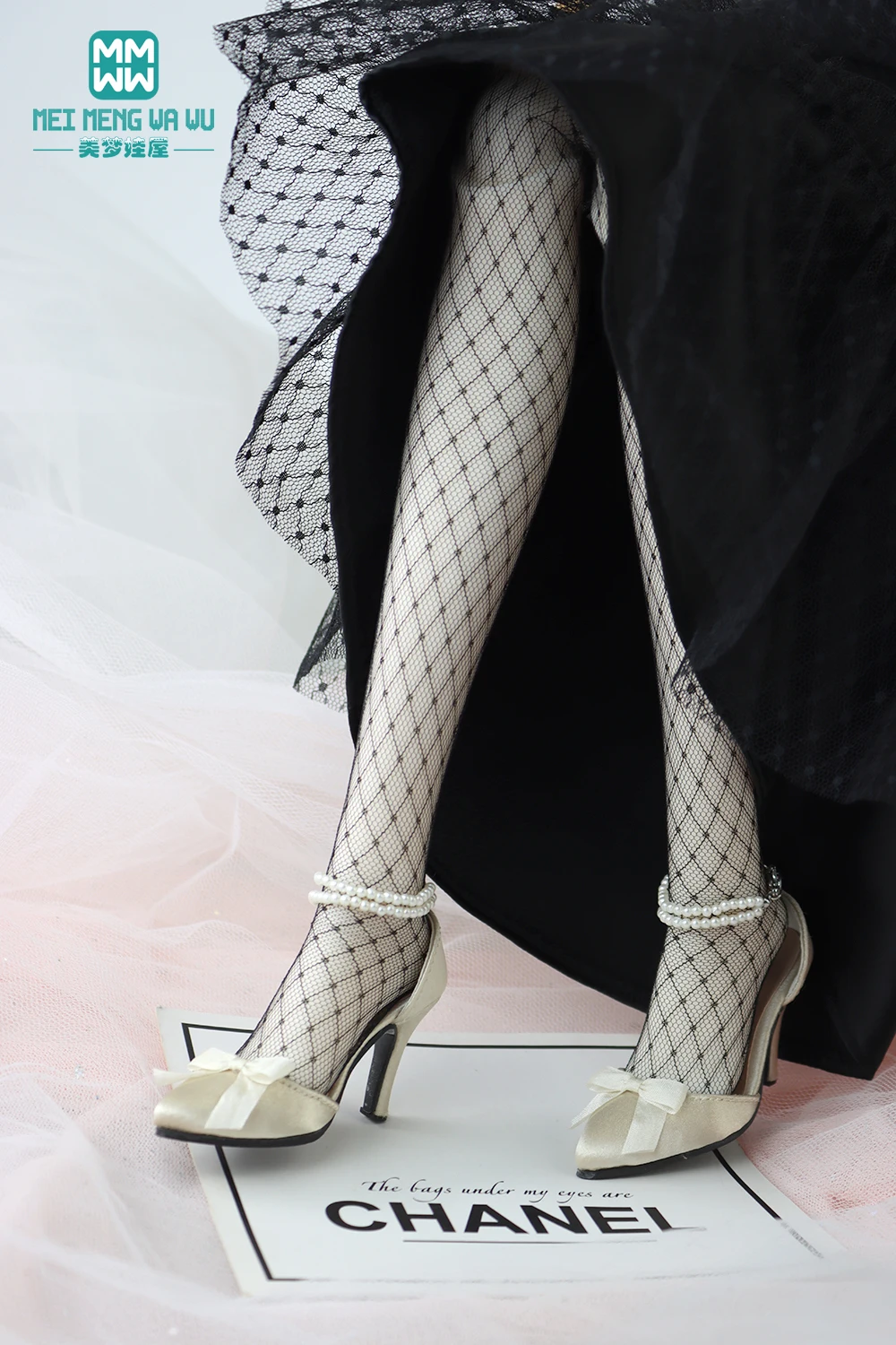 Toys BJD Doll Shoes Fit 58-60cm BJD DD SD Ball Joint Doll Fashion Pearl Chain Pointed Scalp Shoes