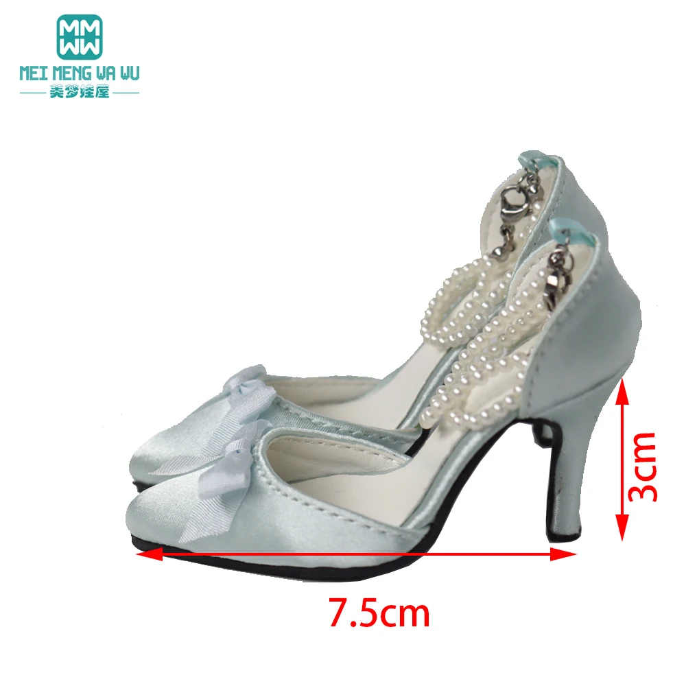 Toys BJD Doll Shoes Fit 58-60cm BJD DD SD Ball Joint Doll Fashion Pearl Chain Pointed Scalp Shoes