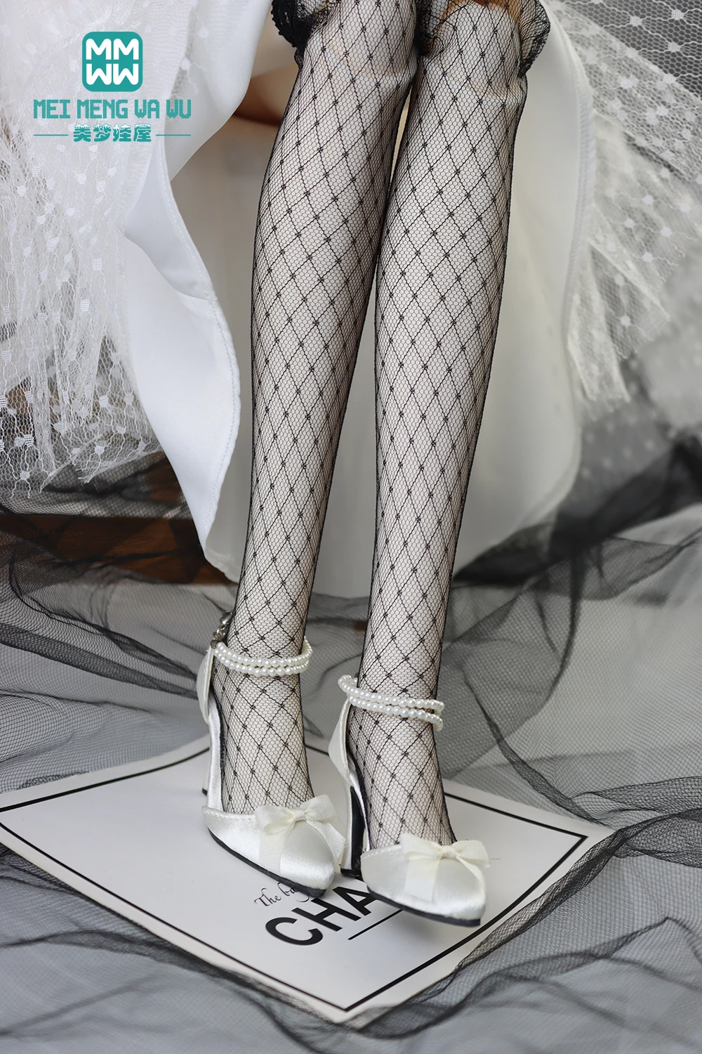 Toys BJD Doll Shoes Fit 58-60cm BJD DD SD Ball Joint Doll Fashion Pearl Chain Pointed Scalp Shoes