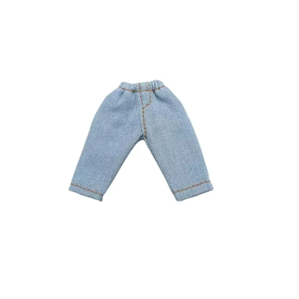 Jeans Clothes Trousers T-shirt For 1/11 OB11 Dolls For 1/12 Bjd/GSC Doll Clothes Denim Pants Obitsu 11 Doll Clothes Accessories