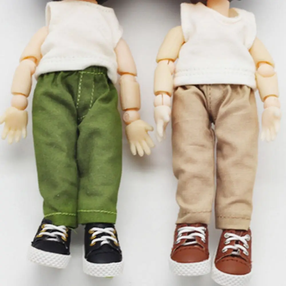 Fashion Denim Long Pants Doll Tights Pants Leggings For 1/11 1/12 Mini Doll Casual Wears Pants Clothes