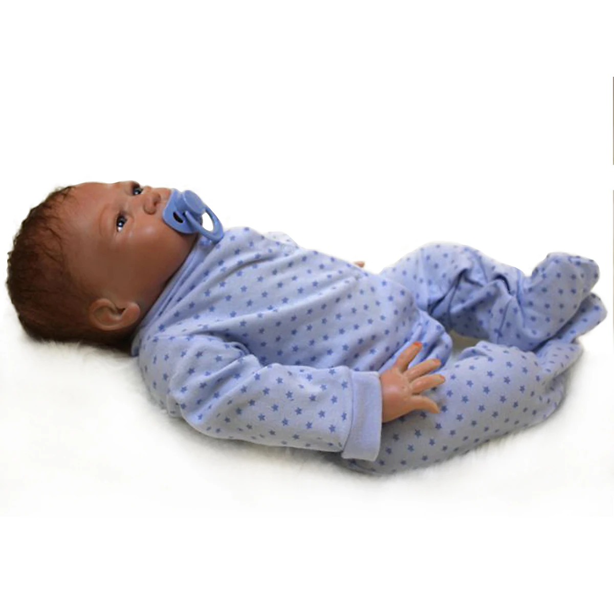 Bebe Reborn 20 Inch Reborn Doll Kуклы Pеборн Handmade Soft Vinyl Bebe Doll Blue Dot Dress Lifelike Muñecas