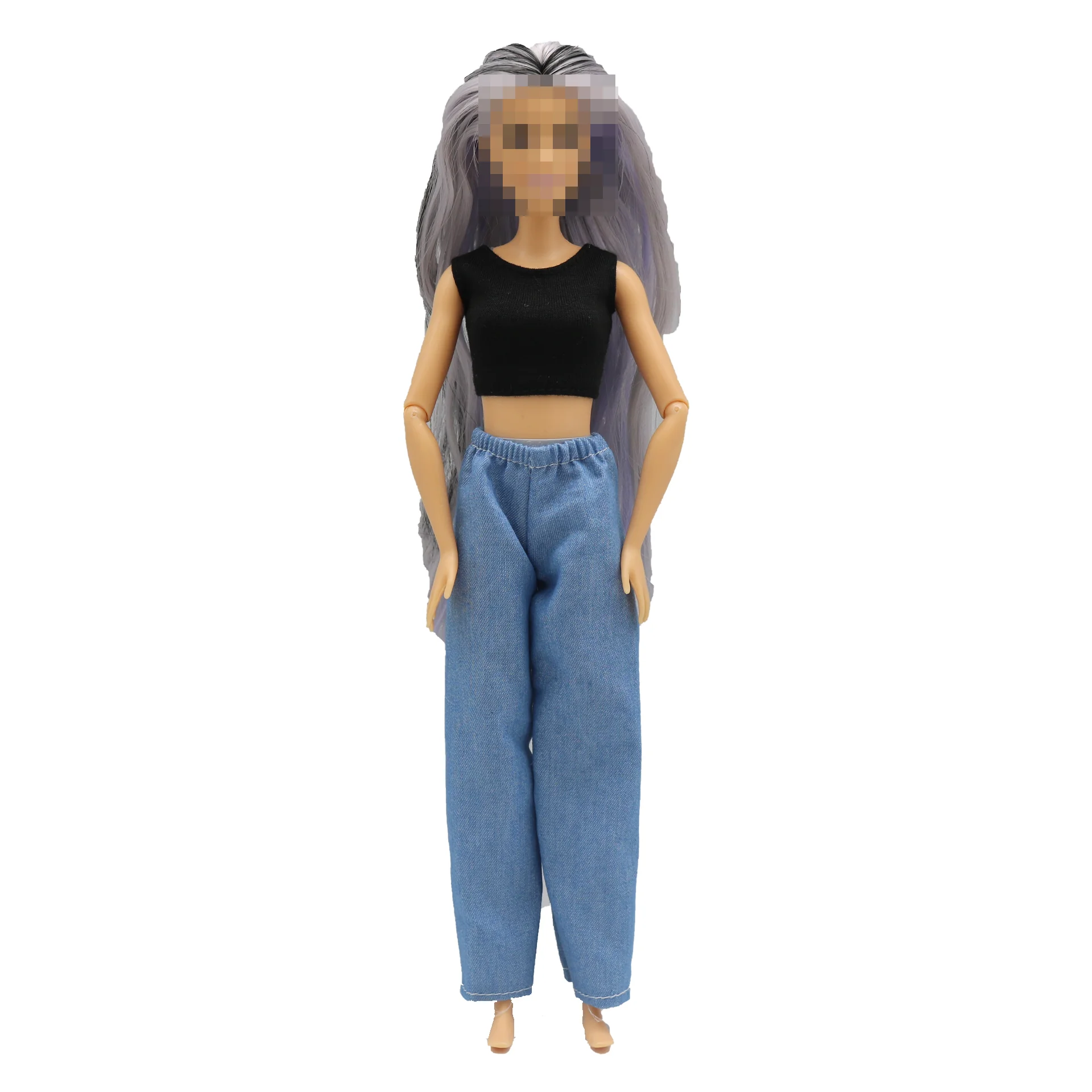 New 30cm 1/6 simple Claus Tshirt Elastic pants Daily Wear Accessories Clothes for Barbies doll