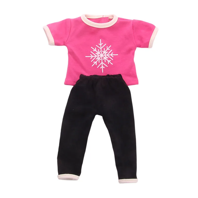 2 Pcs/Set Cute Pajamas Doll Accessories Clothes Dress For 18 Inch Girl Doll & 43 cm New Baby Doll,Our Generation,gifts