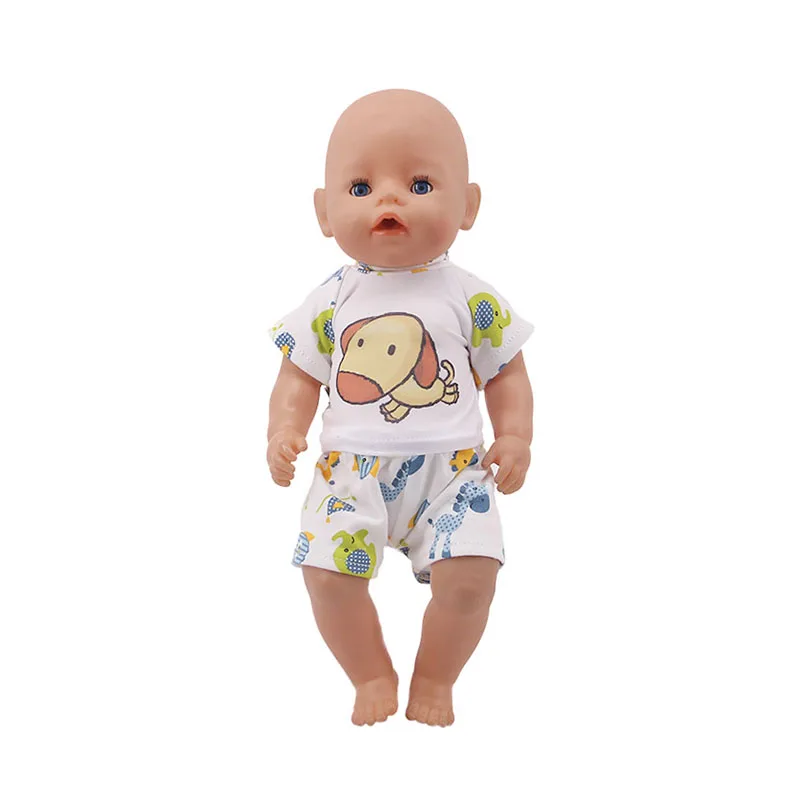 2 Pcs/Set Cute Pajamas Doll Accessories Clothes Dress For 18 Inch Girl Doll & 43 cm New Baby Doll,Our Generation,gifts