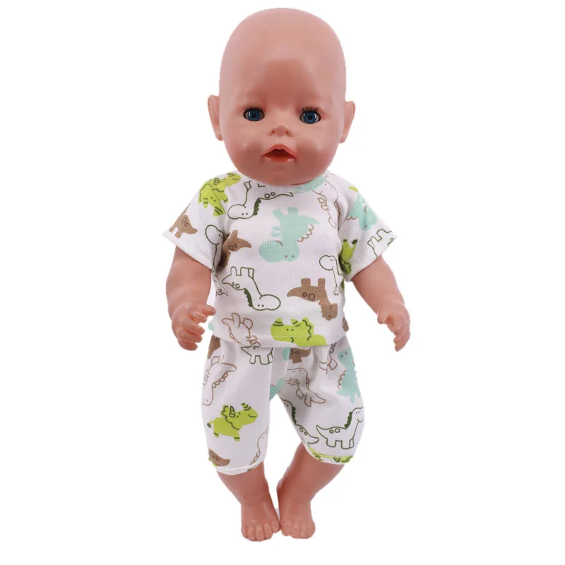 2 Pcs/Set Cute Pajamas Doll Accessories Clothes Dress For 18 Inch Girl Doll & 43 cm New Baby Doll,Our Generation,gifts