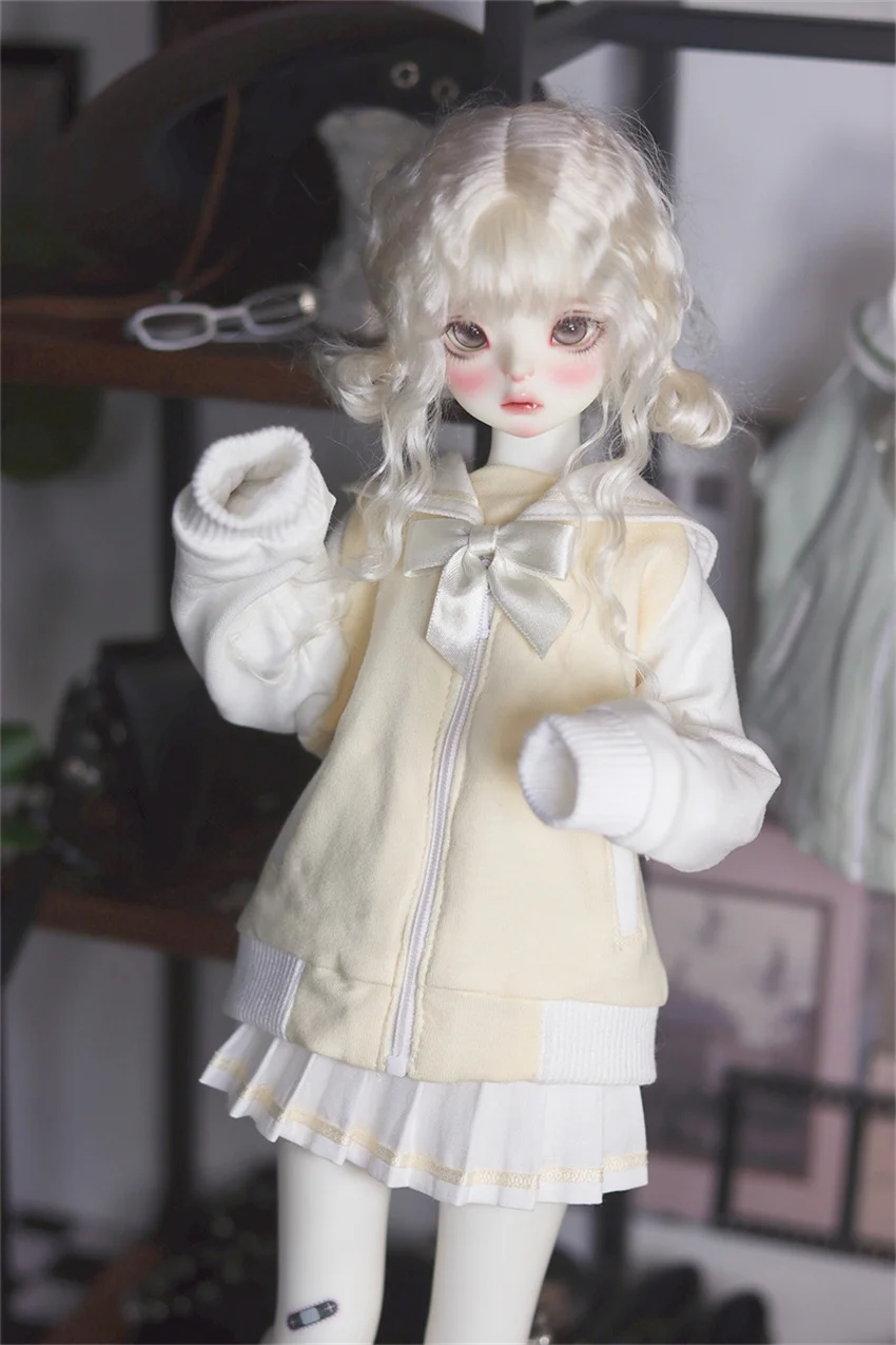BJD/SD Doll Clothes 1/3 1/4 1/6 Girls Collar Sailor Sets Black Yellow Coats Dress Skirt Multi-color Doll Accessories (No Dolls)
