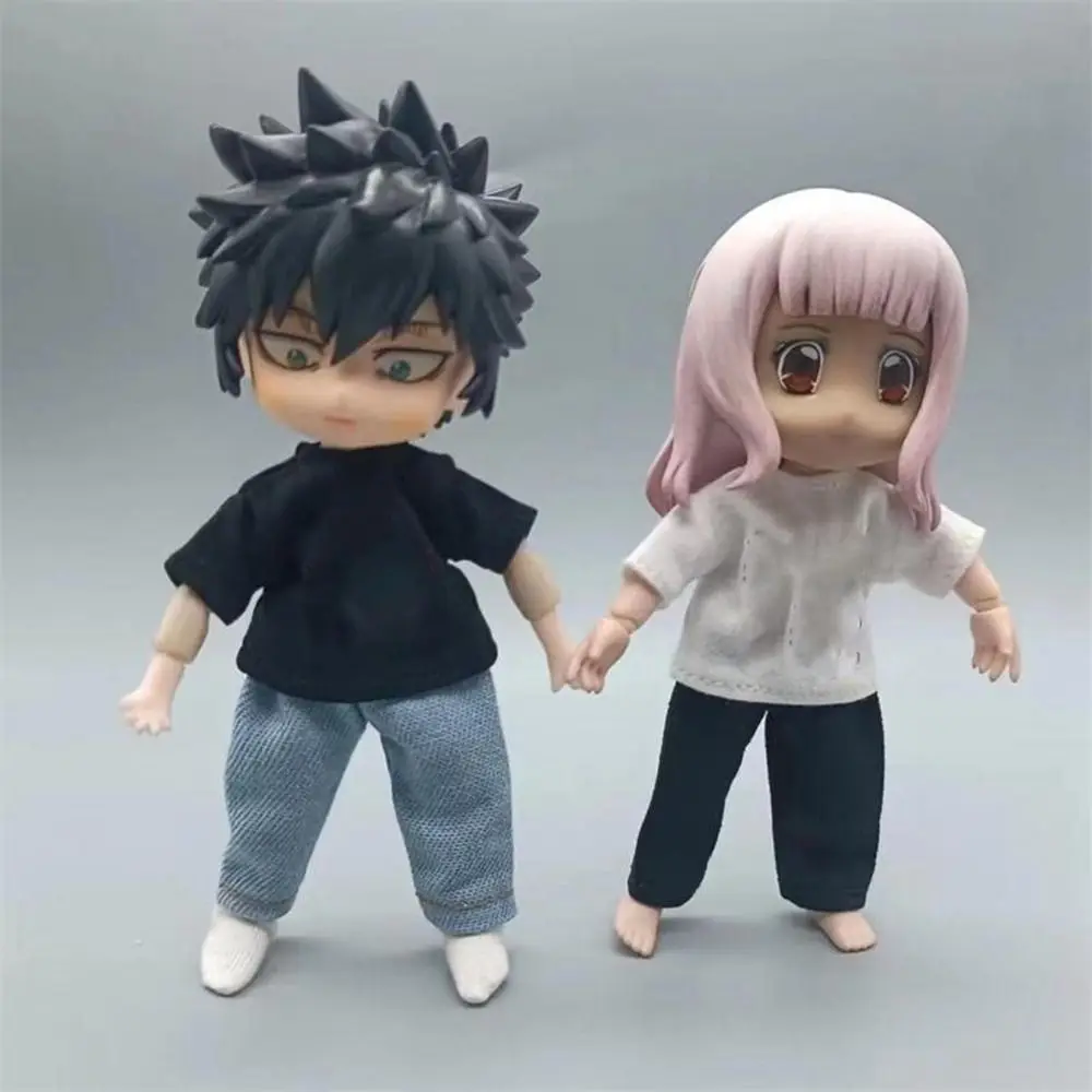 Fashion T-shirt Trousers For 1/11 OB11 Dolls For 1/12 Bjd/GSC Doll Clothes Denim Pants DIY Obitsu 11 Doll Clothes Accessories To