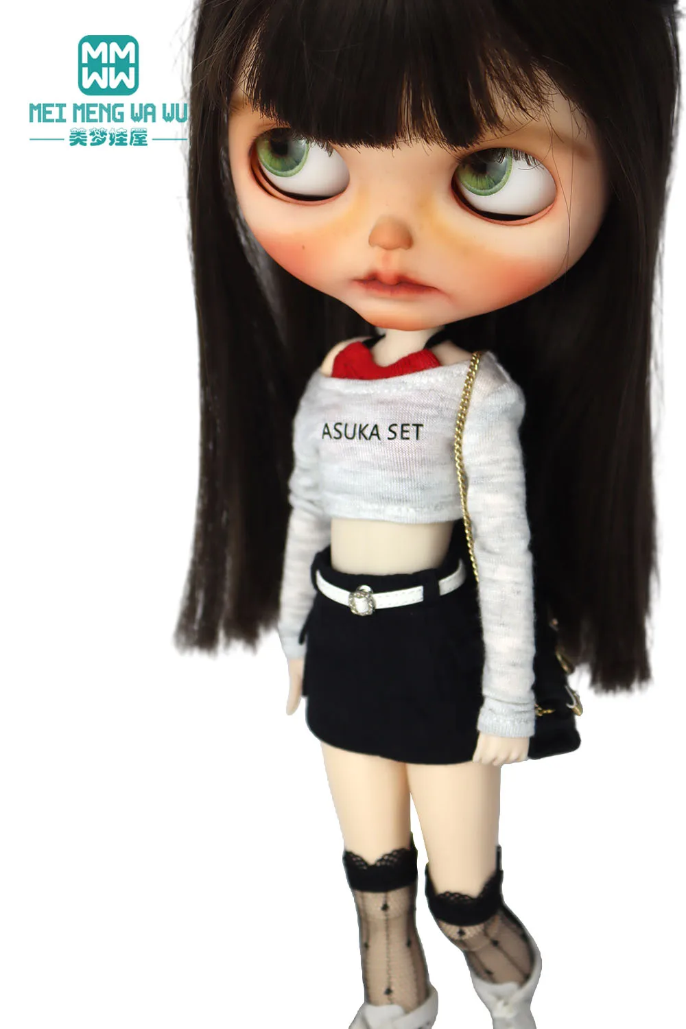 30cm Blyth Azone OB22 OB24 Doll Clothes Fashion T-shirts, Camisoles, Miniskirts Toys Gift