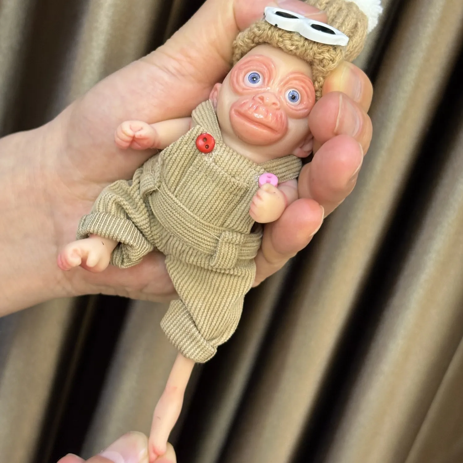 6 Inch Full Solid Silicone Monkey Reborn Doll Handmade Reborn Baby With Clothes Reborn Doll Kits Boneca De Silicon
