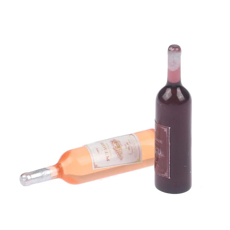 10Pcs 1/12 Dollhouse Miniature Bottles Of Red Wine Dollhouse Kitchen Food Toys