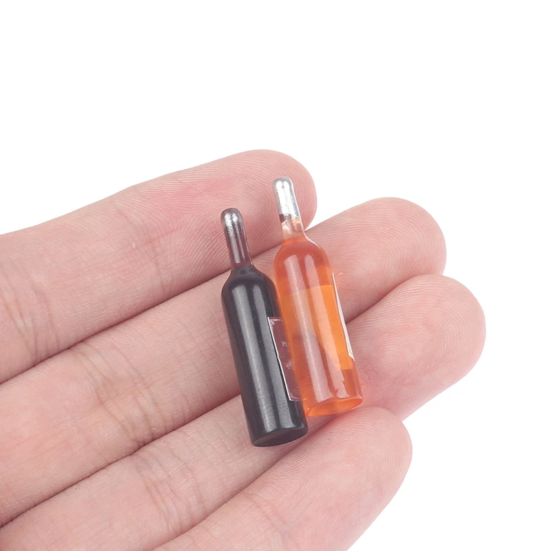 10Pcs 1/12 Dollhouse Miniature Bottles Of Red Wine Dollhouse Kitchen Food Toys
