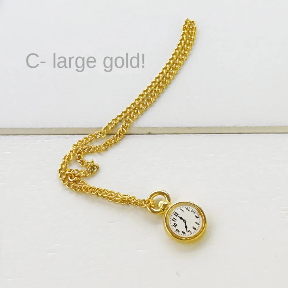 1Pc ob11 Miniature Toy Mini Necklace Pocket Watch for Doll 1/6 Figure Doll Accessories Dollhouse Decoration