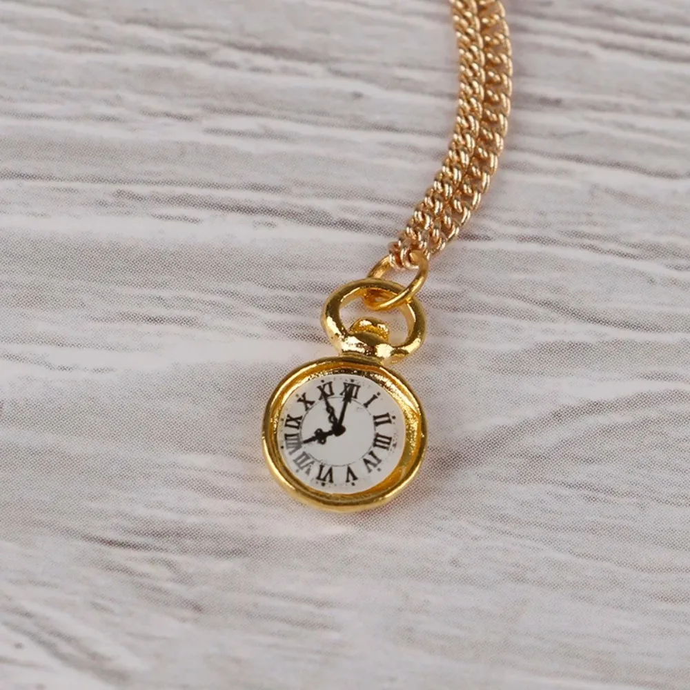 1Pc ob11 Miniature Toy Mini Necklace Pocket Watch for Doll 1/6 Figure Doll Accessories Dollhouse Decoration