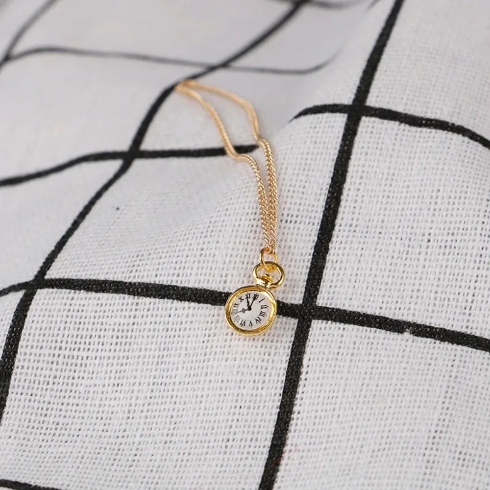 1Pc ob11 Miniature Toy Mini Necklace Pocket Watch for Doll 1/6 Figure Doll Accessories Dollhouse Decoration