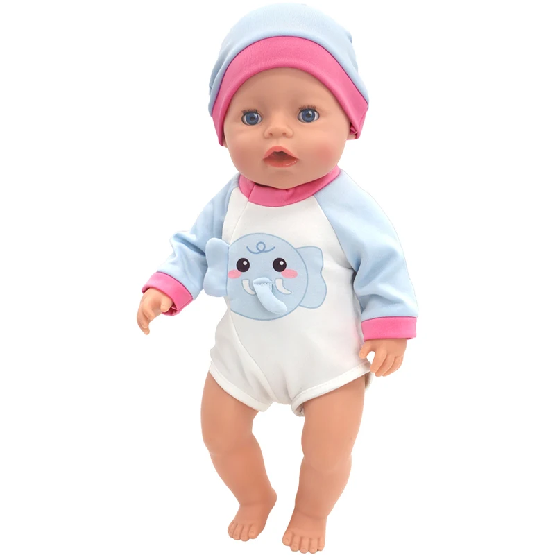 Winter Hoody Coat And Flower Strap Dress Pants Outfit for 43cm 18-Inch AG Girl Dolls Baby Doll Clothes Set