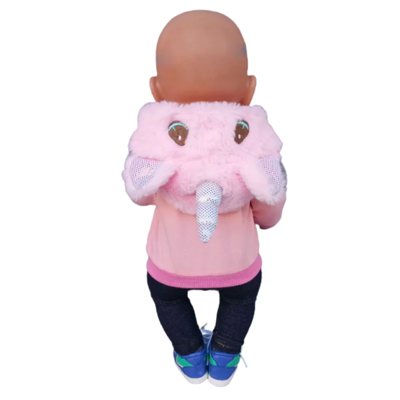 Winter Hoody Coat And Flower Strap Dress Pants Outfit for 43cm 18-Inch AG Girl Dolls Baby Doll Clothes Set