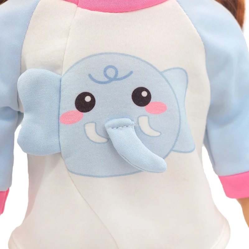 Winter Hoody Coat And Flower Strap Dress Pants Outfit for 43cm 18-Inch AG Girl Dolls Baby Doll Clothes Set