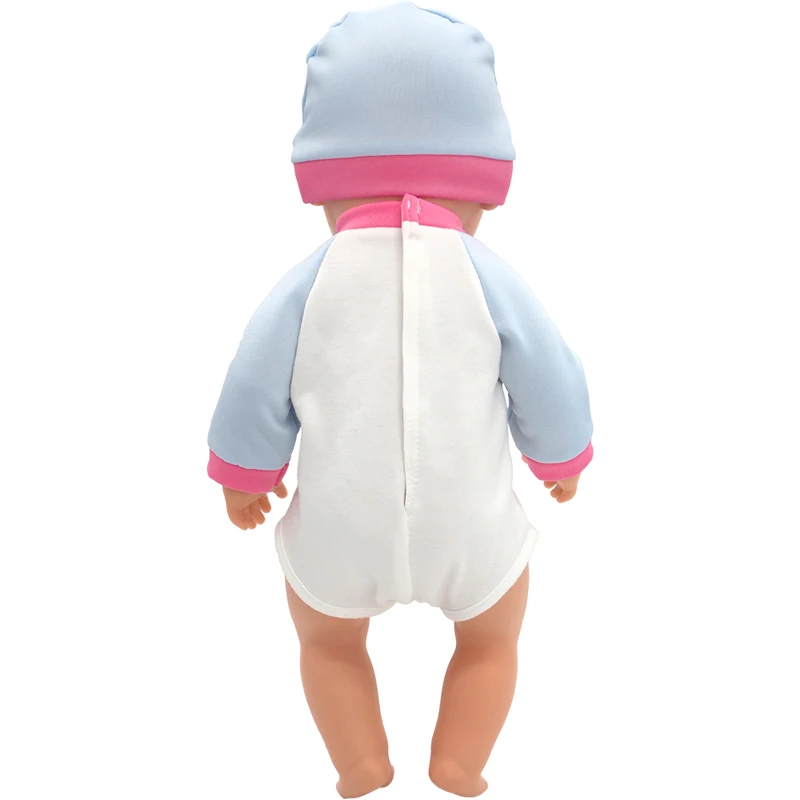 Winter Hoody Coat And Flower Strap Dress Pants Outfit for 43cm 18-Inch AG Girl Dolls Baby Doll Clothes Set