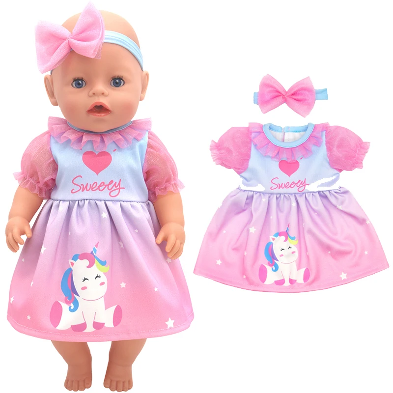 Winter Hoody Coat And Flower Strap Dress Pants Outfit for 43cm 18-Inch AG Girl Dolls Baby Doll Clothes Set