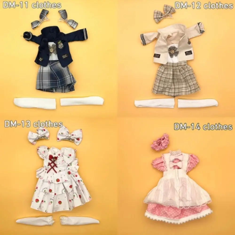 Skirt 30cm BJD Doll Clothes Colorful Kawaii 1/6 Bjd Doll Clothes Cute 3D Simulated Eye 11 Inch BJD Dolls Dress 11 Inch Doll