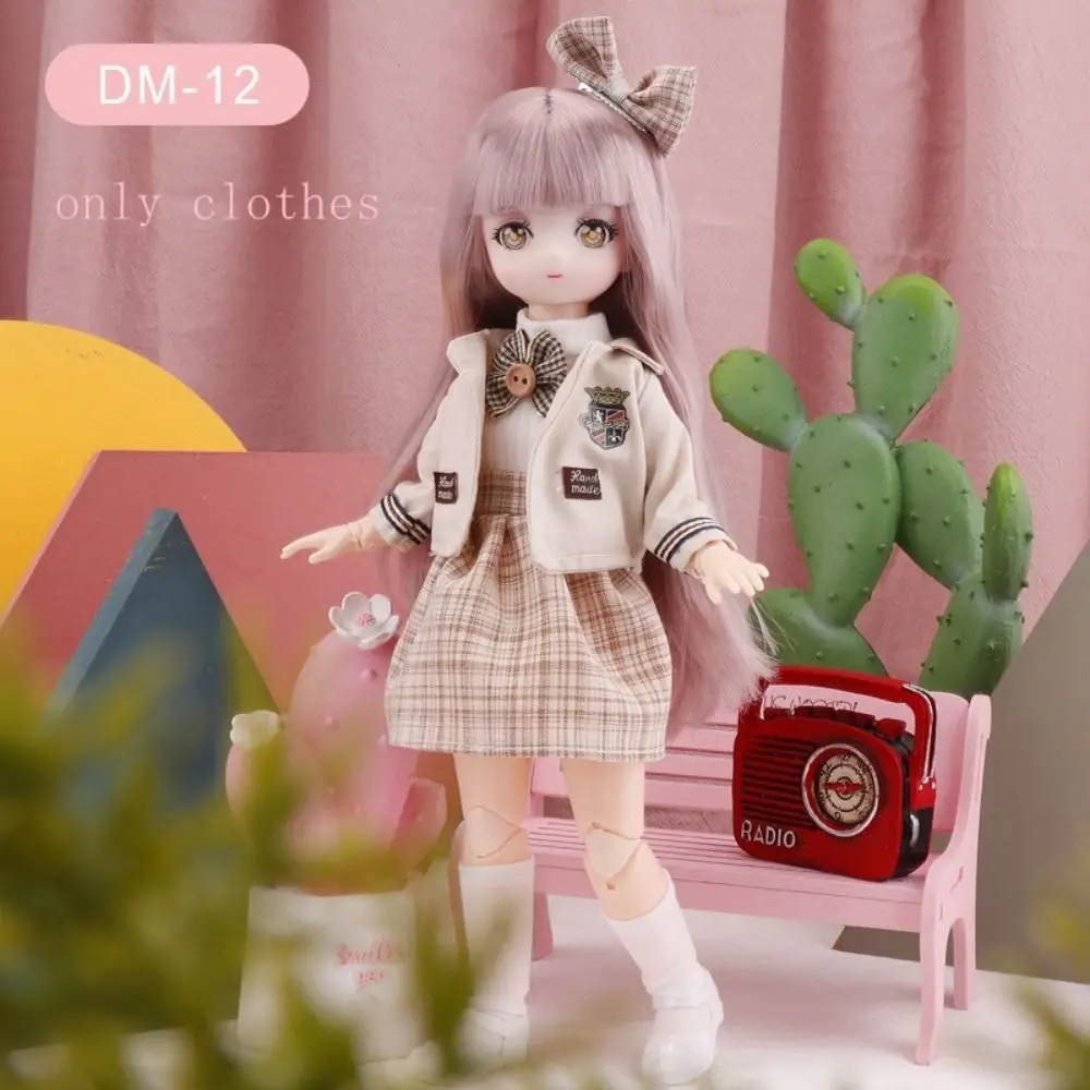 Skirt 30cm BJD Doll Clothes Colorful Kawaii 1/6 Bjd Doll Clothes Cute 3D Simulated Eye 11 Inch BJD Dolls Dress 11 Inch Doll