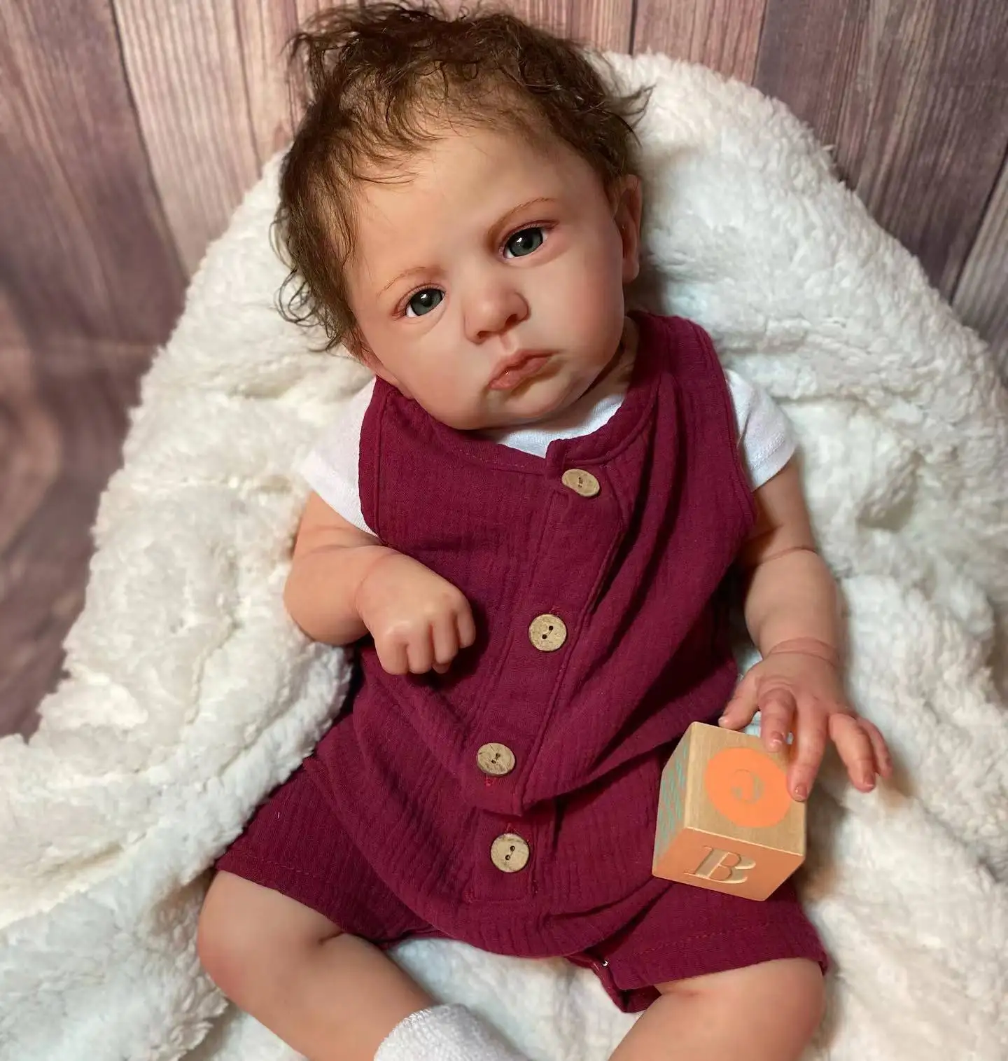 50cm Open Eyes Cameron Waterproof Reborn Baby Boy With Rooted Hair Painted Skin Visible Veins Lifelike Newborn Baby Doll