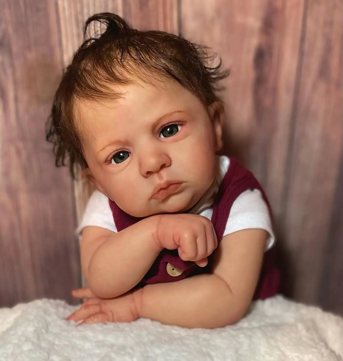 50cm Open Eyes Cameron Waterproof Reborn Baby Boy With Rooted Hair Painted Skin Visible Veins Lifelike Newborn Baby Doll
