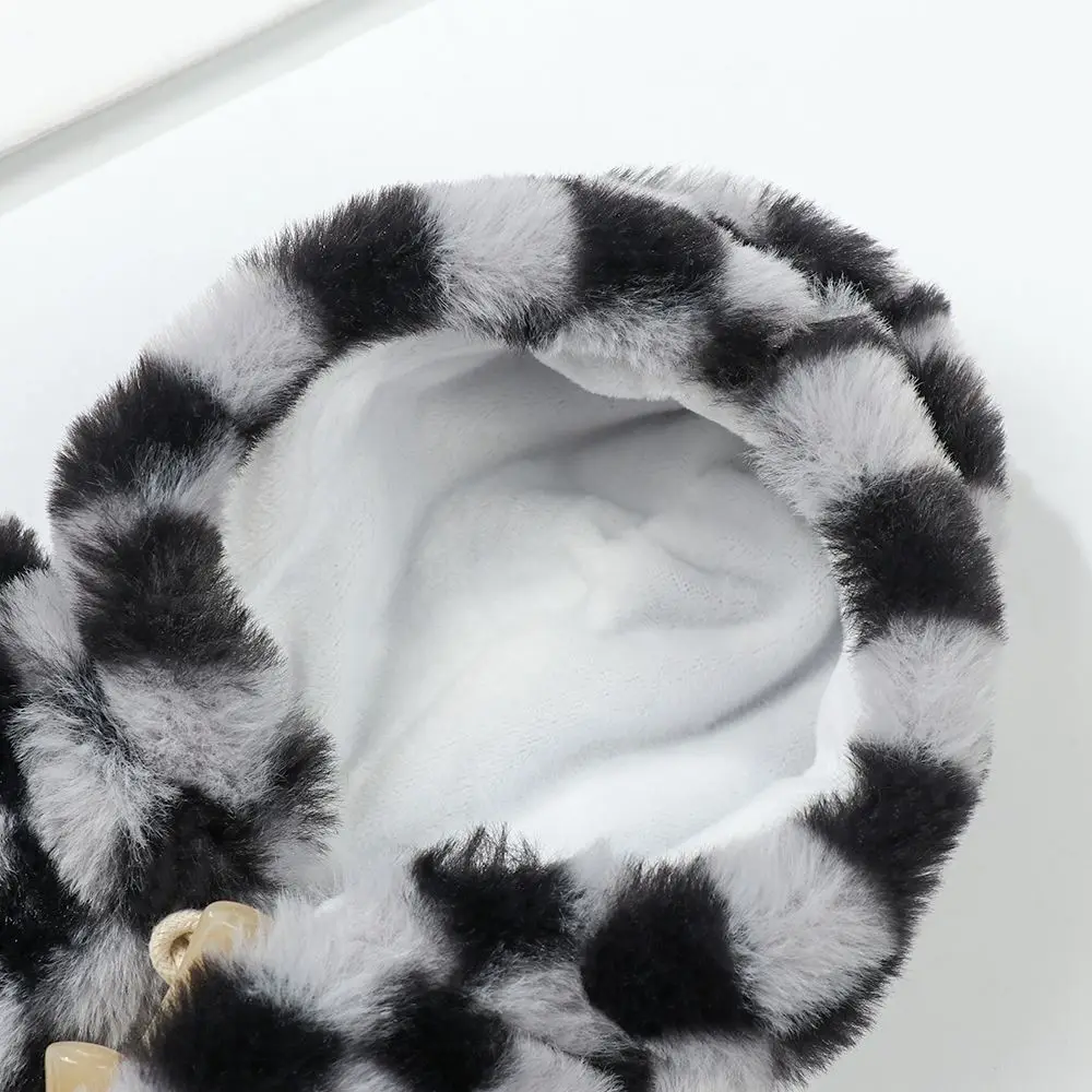 20CM Doll Clothes Plush Fur Coat Cartoon Animal Horn Buckle Overcoat Rabbit Bear Tiger Winter Hairy Outfits For Idol Dolls Toys