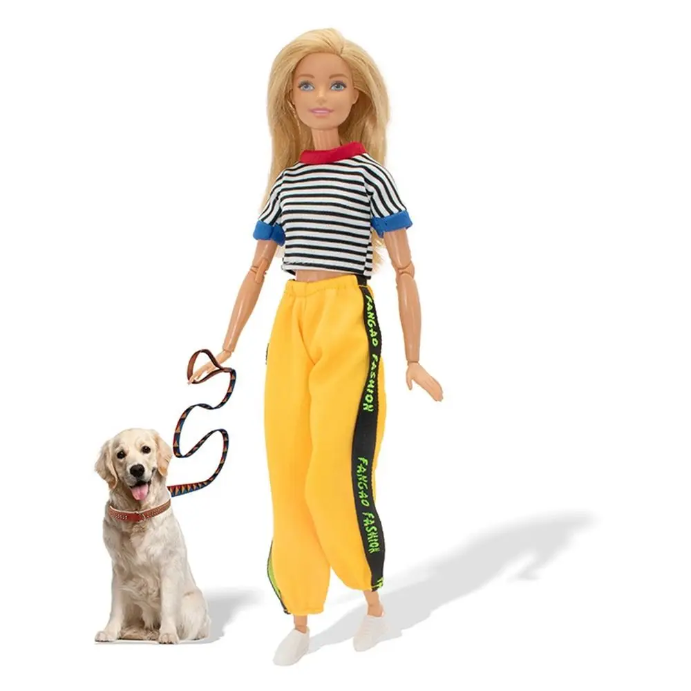 Fashion Female Doll Dress Casual Sport Pants Tank Top T-shirt Handmade Party Clothes For 30cm Doll Accessories Child Toys Gift