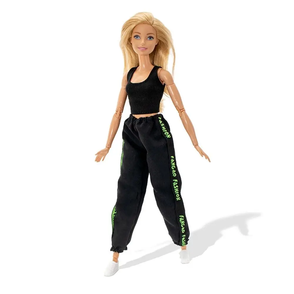 Fashion Female Doll Dress Casual Sport Pants Tank Top T-shirt Handmade Party Clothes For 30cm Doll Accessories Child Toys Gift