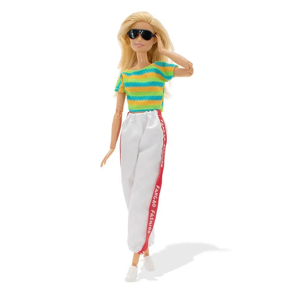 Fashion Female Doll Dress Casual Sport Pants Tank Top T-shirt Handmade Party Clothes For 30cm Doll Accessories Child Toys Gift