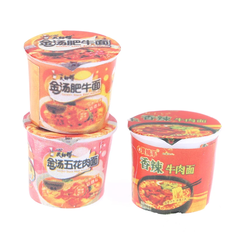 5Pcs 1/12 Dollhouse Miniature Instant Noodles Dollhouse Kitchen Pretend Food Toy