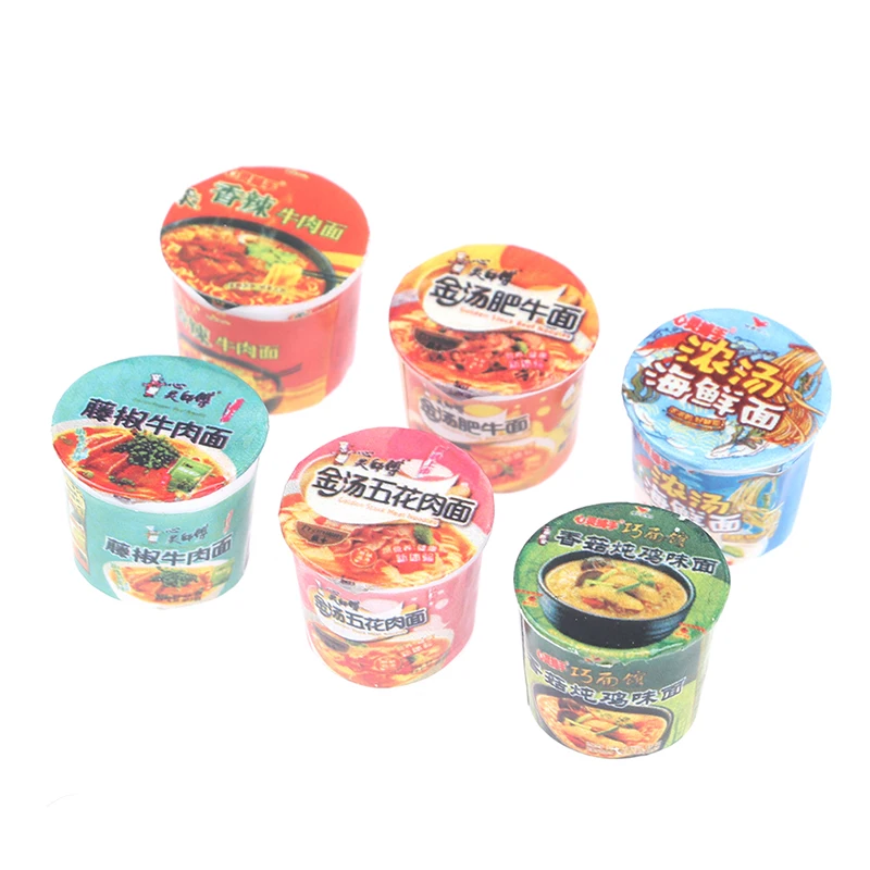 5Pcs 1/12 Dollhouse Miniature Instant Noodles Dollhouse Kitchen Pretend Food Toy