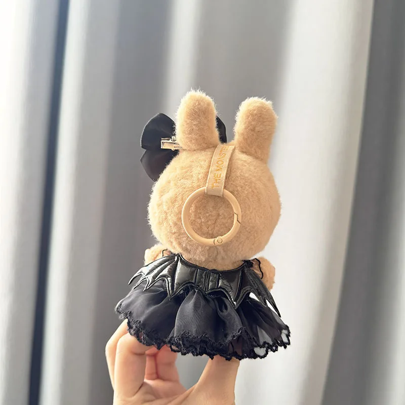 15/17cm Vinyl Plush Doll Clothes Labubu Pendant Lucky Purple Bow Dress Labubu V1/V2/V3 Clothes Accessories