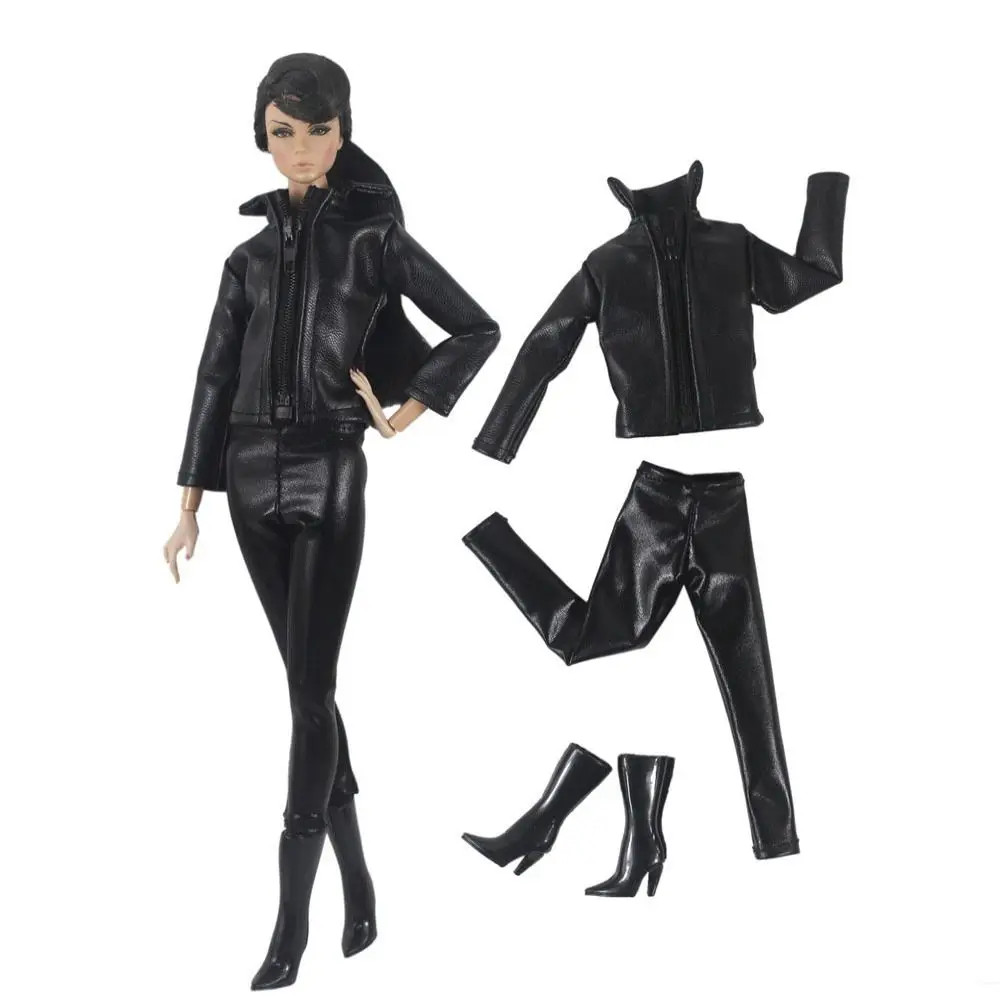 1/6 Doll Fashion Casual Wear Clothes Plush Coat Pants Winter Wear Clothes Skirt Bags Handmade Girl Doll Jacket Set For 29~32cm