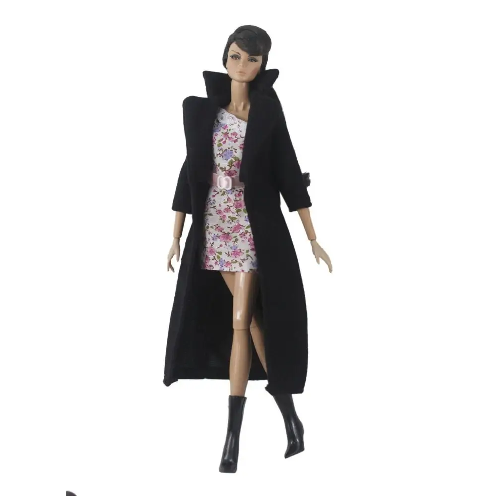 1/6 Doll Fashion Casual Wear Clothes Plush Coat Pants Winter Wear Clothes Skirt Bags Handmade Girl Doll Jacket Set For 29~32cm